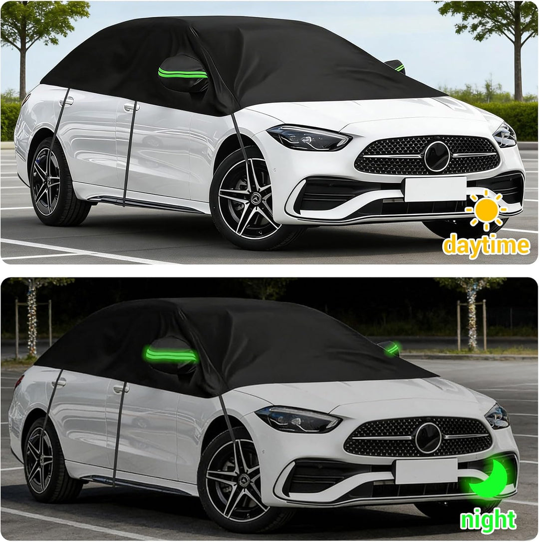 Auto Halbgarage Wasserdicht Universal Halbgarage Autoabdeckung, Abdeckplane Auto All Weather, Wasser