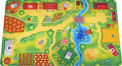 HuggyPlay Spielteppich Bauernhof Kinderteppich 90 x 150 cm, Bauernhof