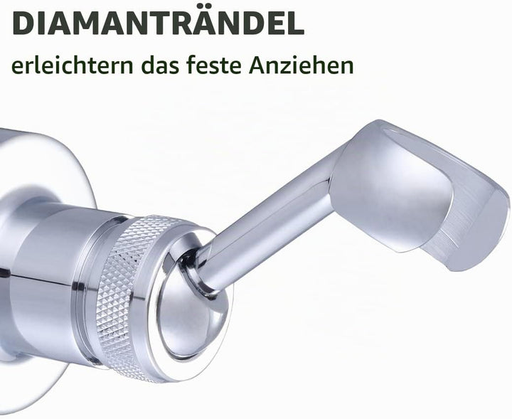 Duschkopfhalterung Handbrause Halterung, Duschhalterung mit 360 Grad Kugelgelenk Verstellbar Univers