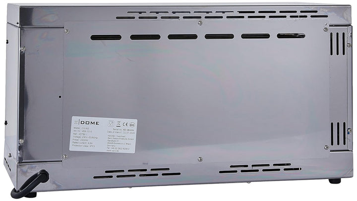 SARO Toaster für 6 Toasts – Edelstahl – Ober-/Unterhitze separat schaltbar – Krümellade – 2 Heizstuf