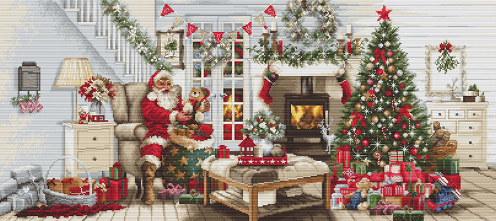 Kreuzstich-Set Luca-S Gold – Santa Interior, B2408, Stickpackung