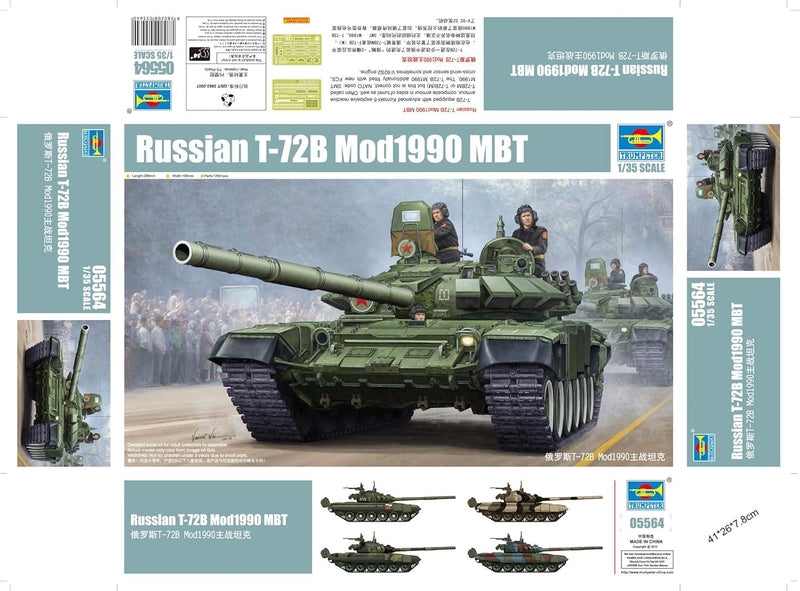 Trumpeter 05564 Modellbausatz Russian T-72B Mod1989 MBT-Cast Turret