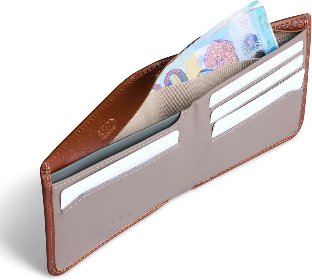 Bellroy Hide & Seek – dünne, Klassische Lederbörse, optionaler RFID-Schutz (max. 12 Karten Plus Sche