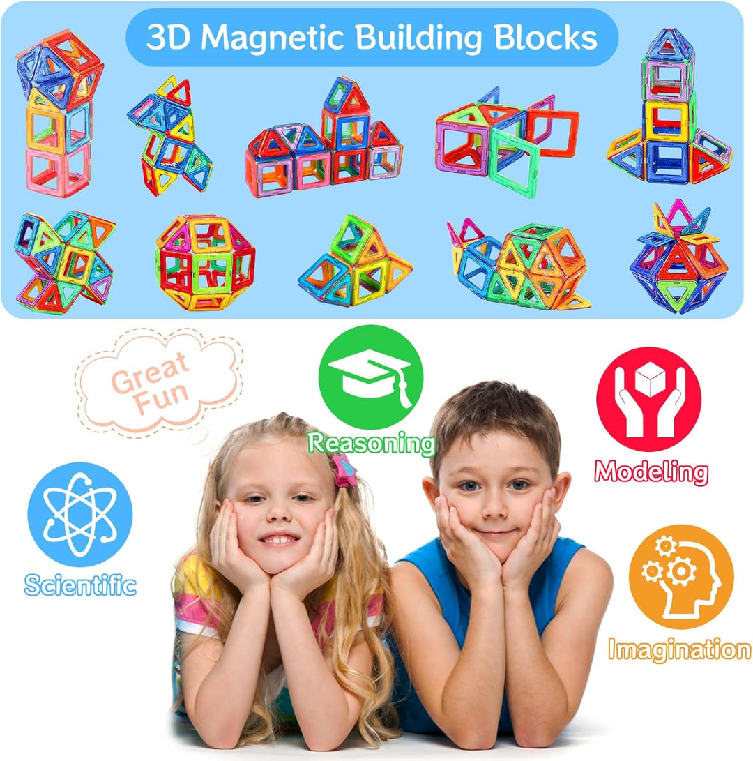 88Pcs Magnetische Bausteine Spielzeug, Magnetisches Bauspielzeug, Puzzle Baustein Spielzeug, Magneti