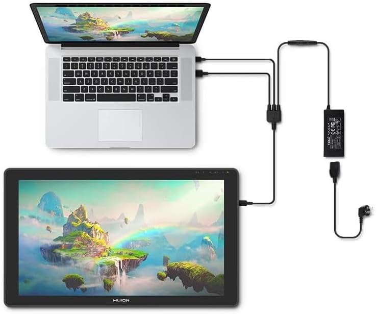 HUION Kamvas 22 Plus tablette Graphique Noir 476,64 x 268,11 mm USB