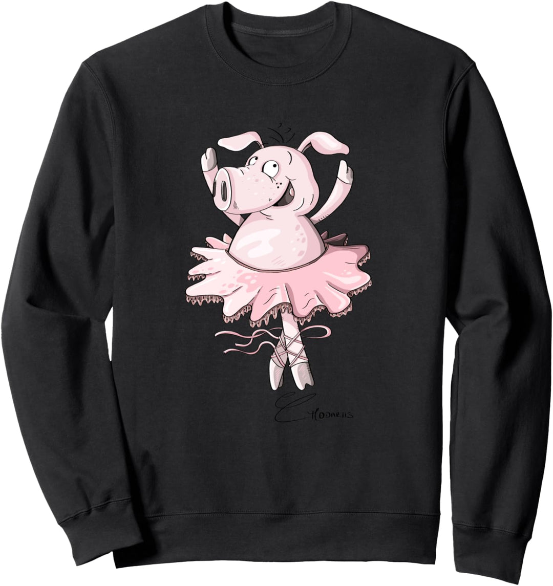 Lustiges Ballerina Schwein I Tänzer Geschenk I Ballett Sweatshirt