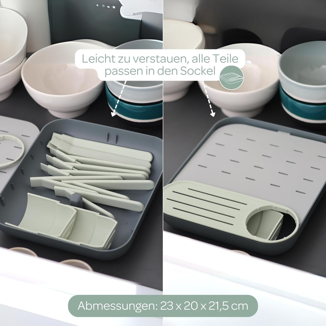 BÉABA, Abtropfgestell Babyflaschen, Grosses Fassungsvermögen, Modular, Bis zu 6 Flaschen und Kinderg