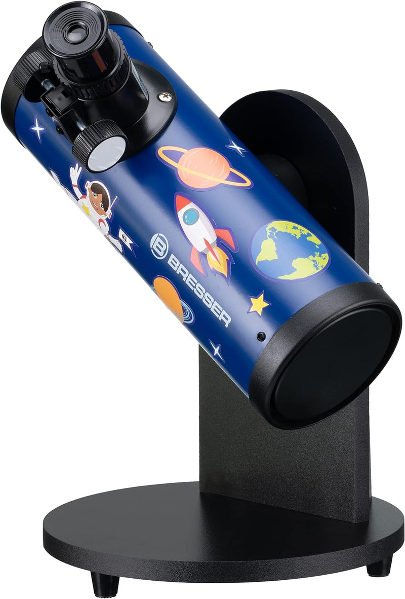 Bresser Junior Spiegelteleskop 76/300 Kompakt-Teleskop SMART mit benutzerfreundlicher Dobson-Montier