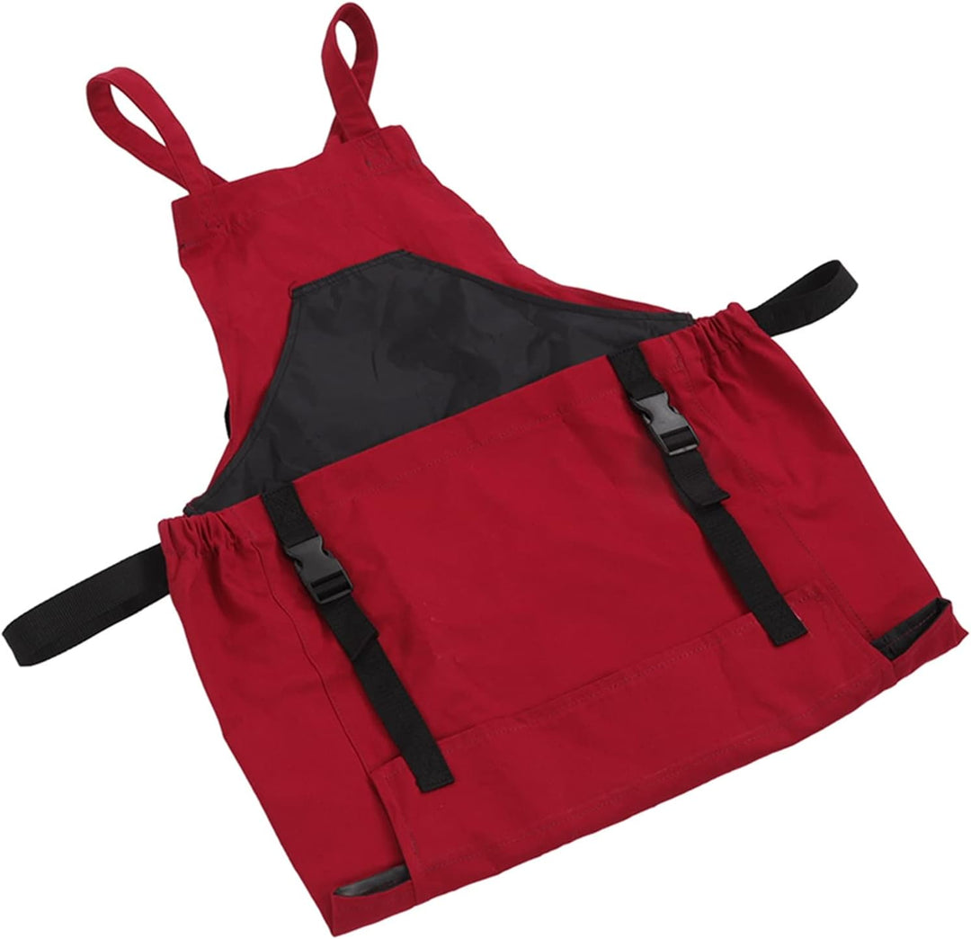Gartenschürze, 210D PVC Stoffschürze mit Taschen, robuste Arbeitsschürze für Frauen und Männer, Gart
