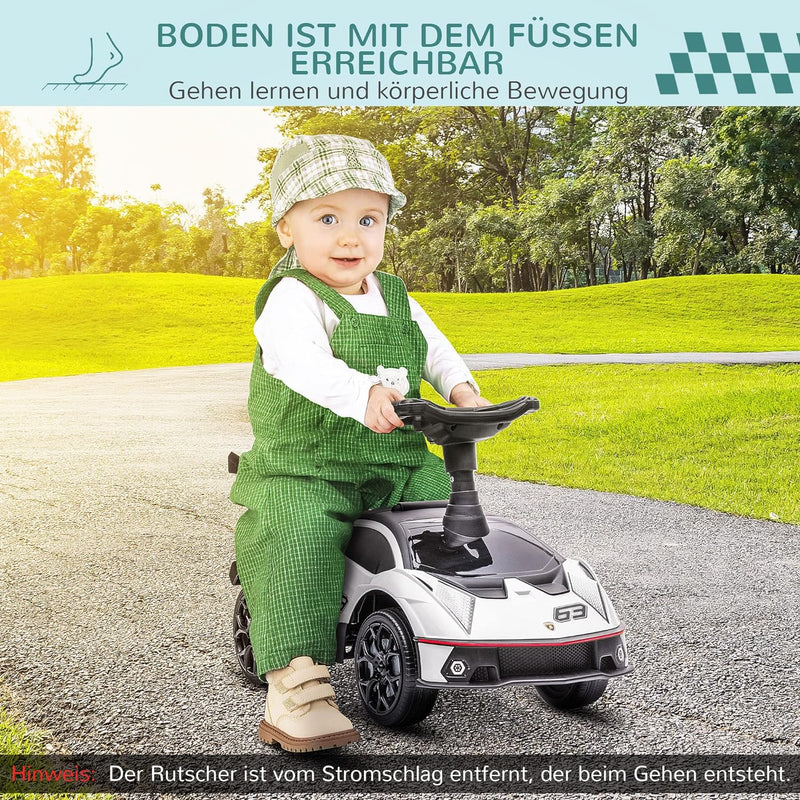 AIYAPLAY Rutschauto, Kinderfahrzeug, Rutschfahrzeug mit Stauraum, Hupe und Motorgeräusch, Kinderauto