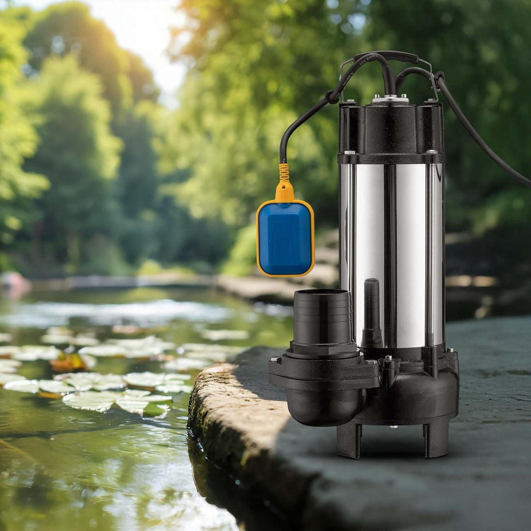 Schmutzwasserpumpe Schwimmerschalter Häcksler 31200 L/h 2200 W Förderhöhe bis 10 m