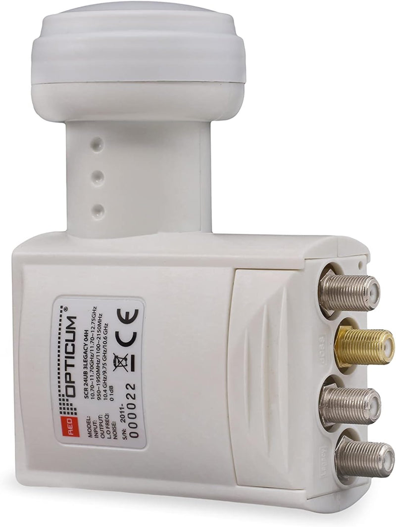 RED OPTICUM SCR 24-UB 3 Legacy LNB Unicable - Sat CR LNB mit 24 Userbändern und 3 Legacy Ausgängen z