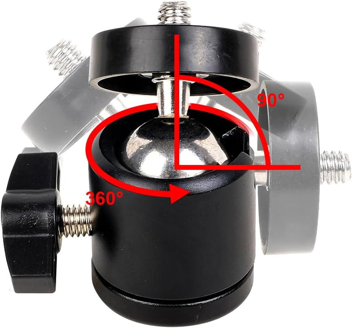 WILDGAMEPLUS CNC Aluminiumlegierung Mount Stand,2-Stücke 360° Rotation 3/8 Zoll zu 1/4 Zoll Schraube