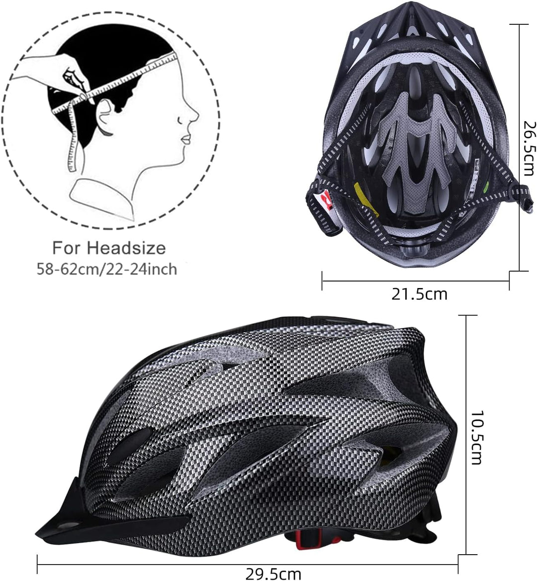 Shinmax Fahrradhelm,Fahrradhelm Herren Damen mit Visier Abnehmbarer EPS Körper+PC Schale MTB Mountai