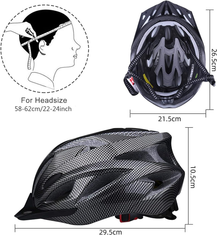 Shinmax Fahrradhelm,Fahrradhelm Herren Damen mit Visier Abnehmbarer EPS Körper+PC Schale MTB Mountai
