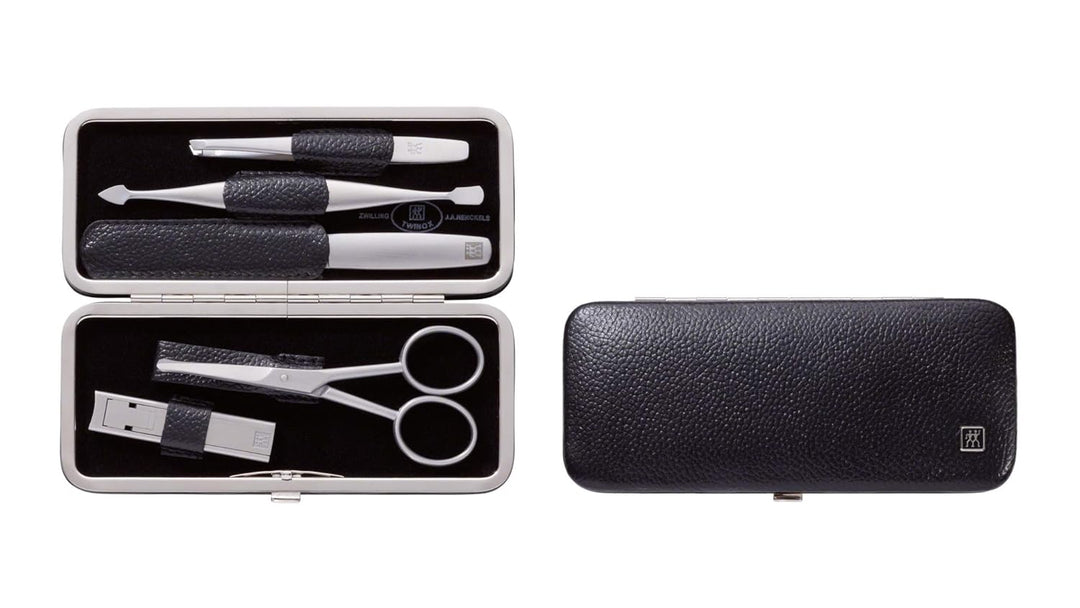 ZWILLING TWINOX Maniküre Pediküre Set 5-teilig, Premium Edelstahl Nagelset für Hände und Füsse, Lede