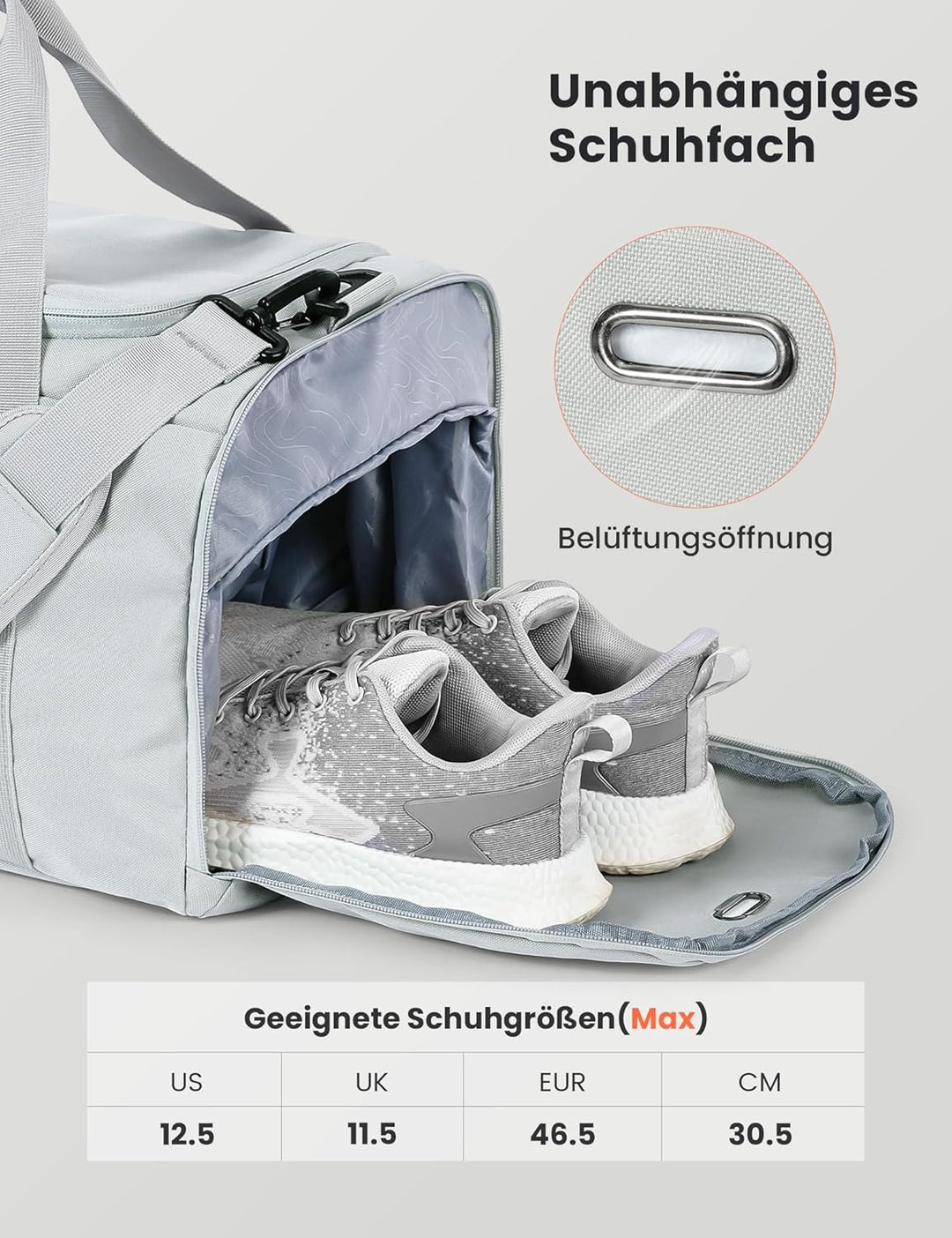 SKYSPER Sporttasche Herren 40l, Sporttasche mit Rucksackfunktion Reisetasche Gym Tasche mit Schuhfac