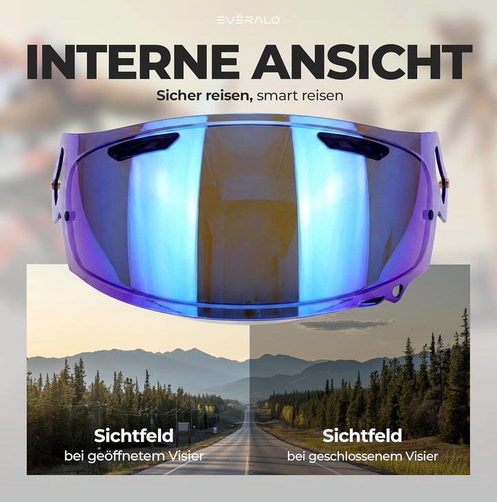 Everalo Kompatibel mit Arai Rx7v Visier - Vas v - Chaser X - Rx7x - Quantum X - Signet X - Defiant X