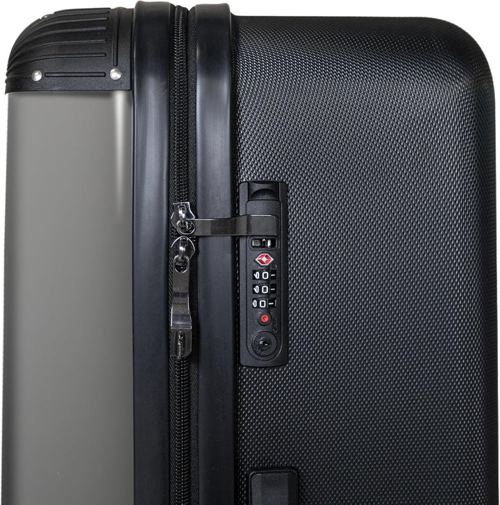 NoBoringSuitcases.com® Koffer XL Gross 77x51.5x28 cm Reisekoffer mit 4 Rollen Leicht Trolley Hartsch