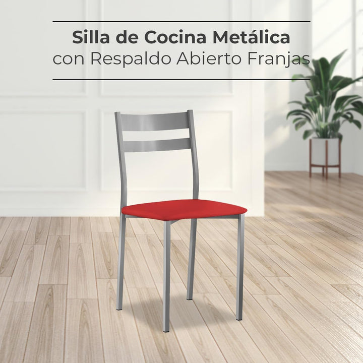 ASTIMESA SCRCRO kuechenstuhl, Metall Kunstleder Aluminium, rot, Altura de asiento 45 cms, Rot