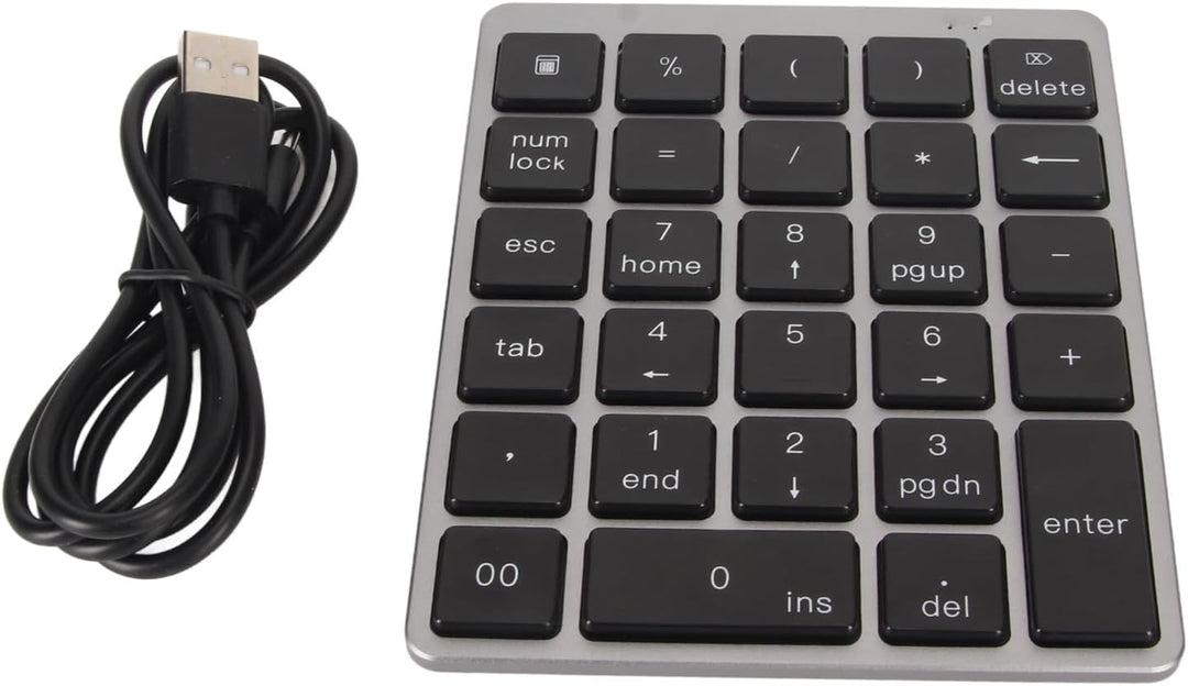 Bewinner Drahtlose Nummernblöcke, USB Bluetooth Nummernblock, 28 Tasten, Tragbare Finanzbuchhaltung,