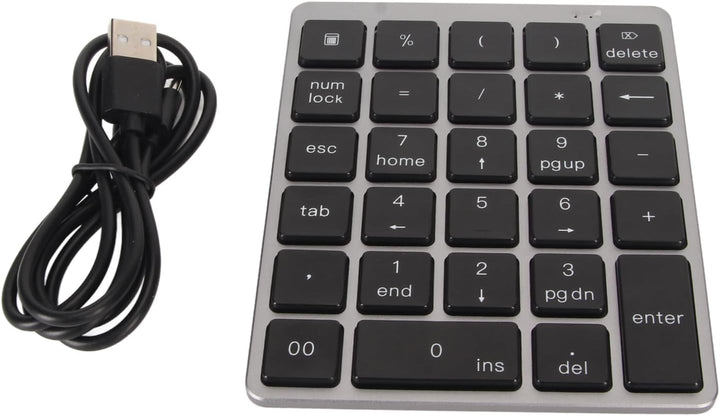 Bewinner Drahtlose Nummernblöcke, USB Bluetooth Nummernblock, 28 Tasten, Tragbare Finanzbuchhaltung,