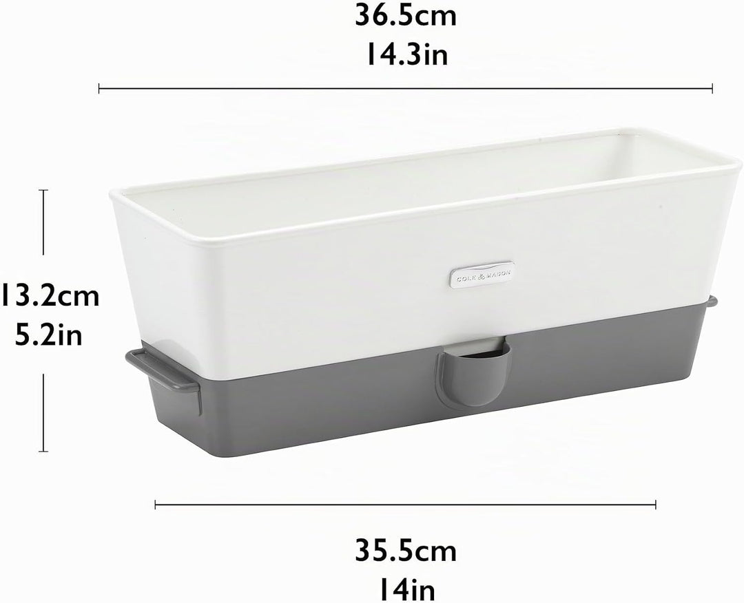 Cole &amp; Mason H105349 Burwell 3-Fach Kräutertopf Selbstbewässernd, Kräutertopf Balkon/Kräutergarten f