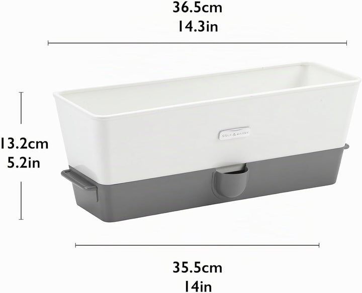 Cole &amp; Mason H105349 Burwell 3-Fach Kräutertopf Selbstbewässernd, Kräutertopf Balkon/Kräutergarten f