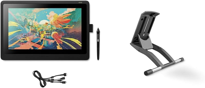 Wacom Cintiq 16 –16 Zoll Full HD Grafik-Display mit ausklappbaren Standfüssen inkl batterielosem Pro