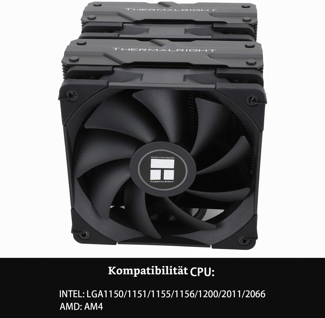 Thermalright Peerless Assassin 120 Black CPU-Luftkühler, 6 Heatpipes, zwei 120mm C12B PWM Lüfter, Al