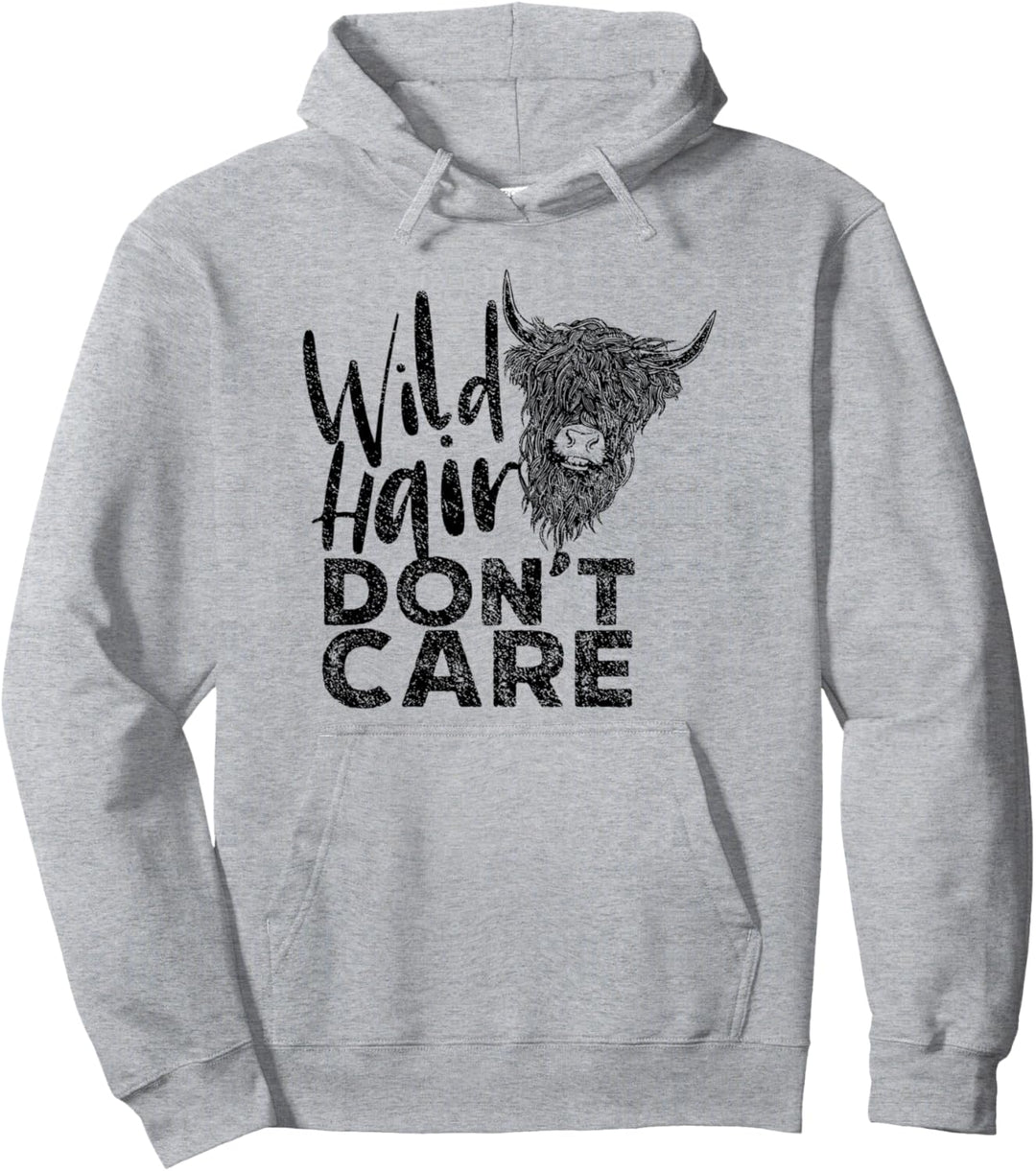 Highland Cow - Wildhaar, Stier, schottisches Highland-Rind Pullover Hoodie