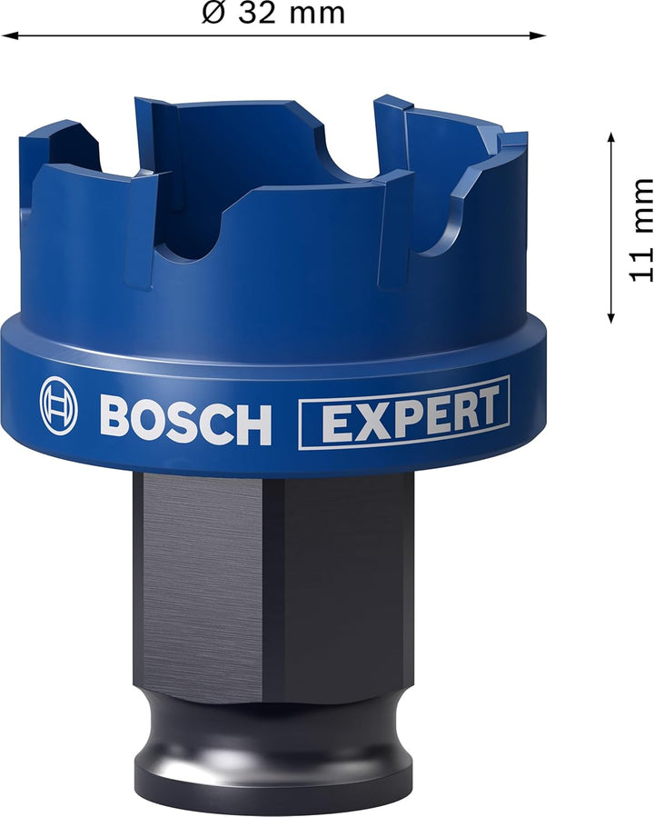 Bosch Professional 1x Expert Sheet Metal Lochsäge (für Stahlbleche, Edelstahlbleche, Ø 32 mm, Zubehö