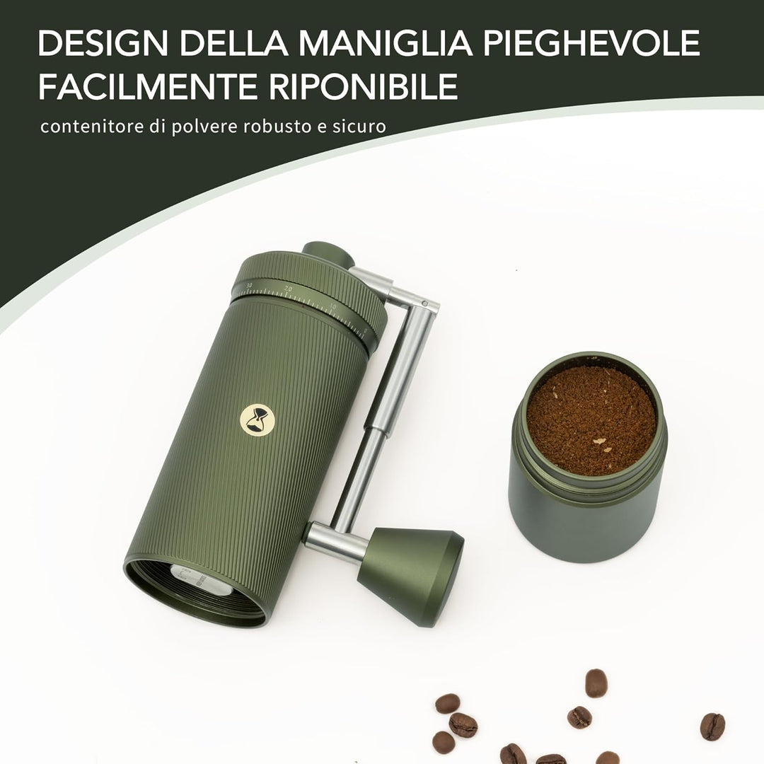 Manuelle Kaffeemühle S3 TIMEMORE, Numerisch Einstellbare Feinheit, Klappgriff, Upgrade Integriertes