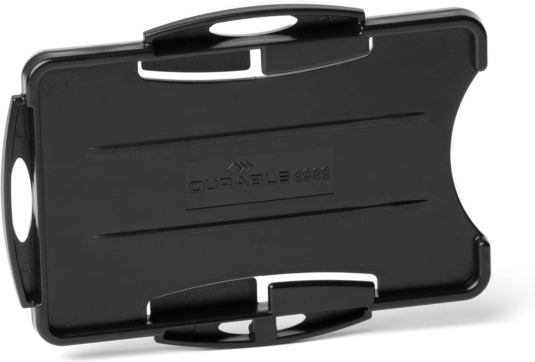 Durable Ausweishalter ECO für 2 Karten, Blauer Engel zertifiziert, 10 Stück schwarz, schwarz