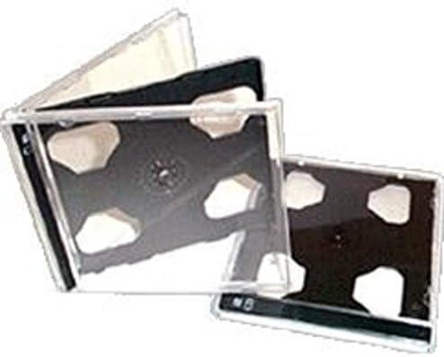 10 CD-/DVD-Hüllen für Doppel-Juwelen 1 Schwarz, 1 Schwarz