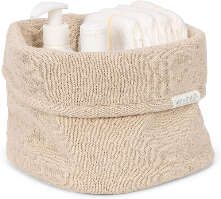 Little Dutch Wickeltischkörbchen Körbchen Korb Utensilo Organizer für den Wickeltisch Baby Strick -