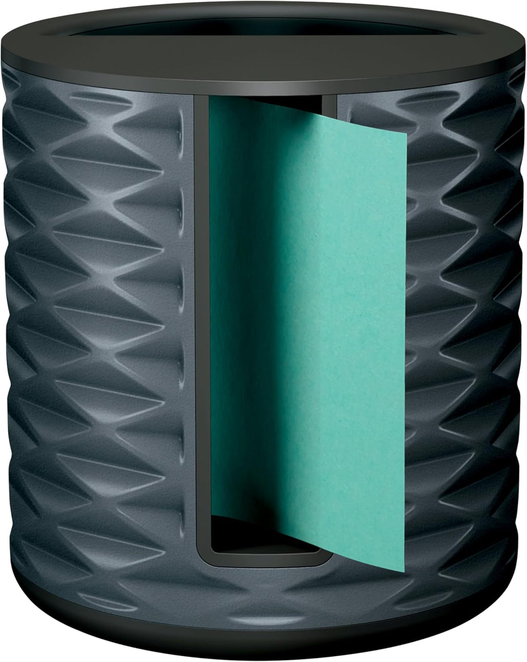 Post-it Notizspender, vertikal, schwarz mit grau (ABS-330-B) 7,6 x 7,6 cm, Schwarz