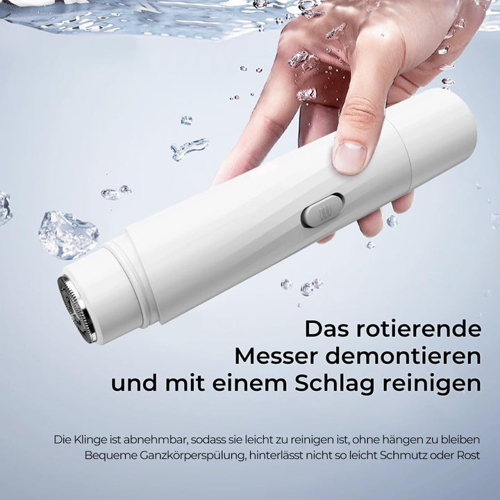 Damen-Elektrorasierer, IPX7 wasserdicht, für Nass- und Trockengebrauch geeignet, Doppelköpfe für Bei