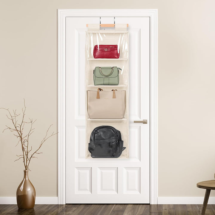 Syeeiex Hängend Handtaschen Aufbewahrung Organizer Mit zips, Kleiderschrank Organizer für Geldbörsen
