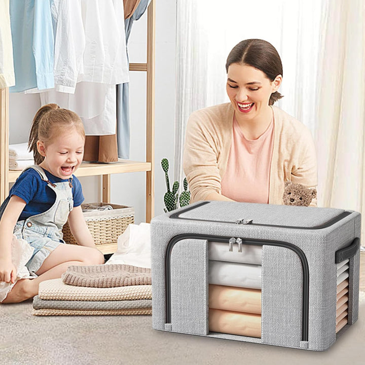 3 Stück Faltbare Aufbewahrungsbox, 24L Schrank Organizer für Kleideraufbewahrung &amp; Organisation, Mit