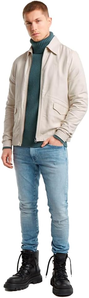 G-STAR Herren Essential Turtle Knitted Pullover Knits, Grau (Axis D23732-d447-5781)