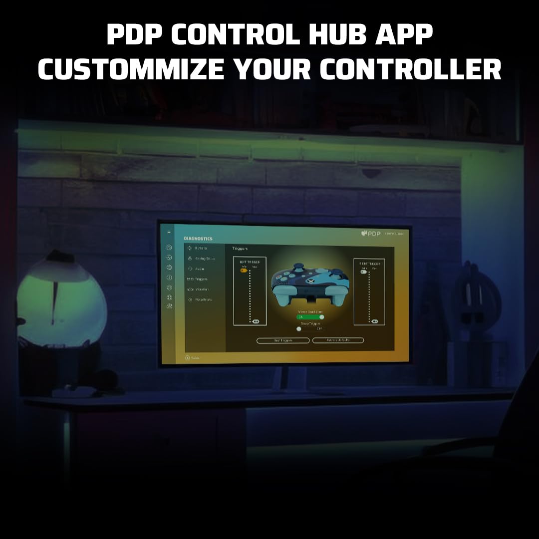 PDP Xbox REMATCH GLOW Wired controller - Blue Tide, Blue Tide