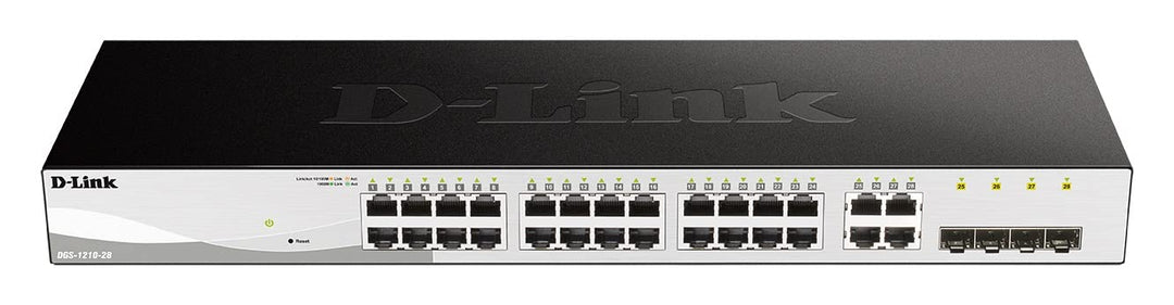 D-Link DGS-1210-28/E 28-Port Gigabit Smart Switch (24 x 10/100/1000 Mbit/s Base-T-Ports und 4 x 100/