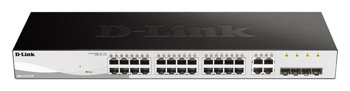 D-Link DGS-1210-28/E 28-Port Gigabit Smart Switch (24 x 10/100/1000 Mbit/s Base-T-Ports und 4 x 100/