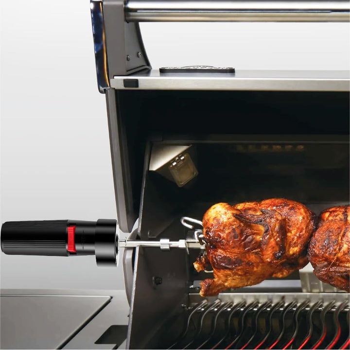 Grillmotor aus Kunststoff, elektrischer Rotisserie-Set, Grillspiess, Grillspiess, Halterung, Zubehör