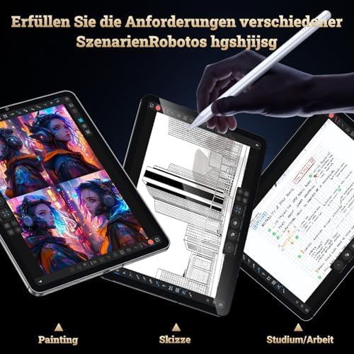 BAZO Stift für iPad Apple - 2018-2024 Pencil 2. Generation mit Schnellladeleistung Palm Rejection un
