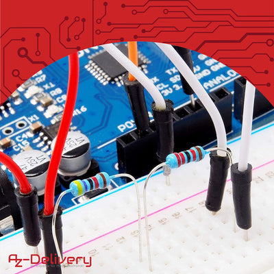 AZDelivery 5 x Widerstände Resistor Kit 525 Stück Widerstand Sortiment, 0 Ohm -1M Ohm kompatibel mit