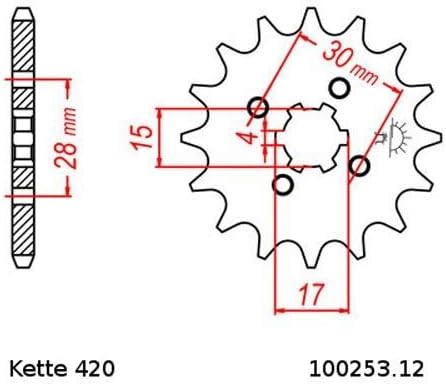 Kettensatz geeignet für Honda Z 50 Monkey 71-79 Kette RK 420 SB 78 offen 12/37