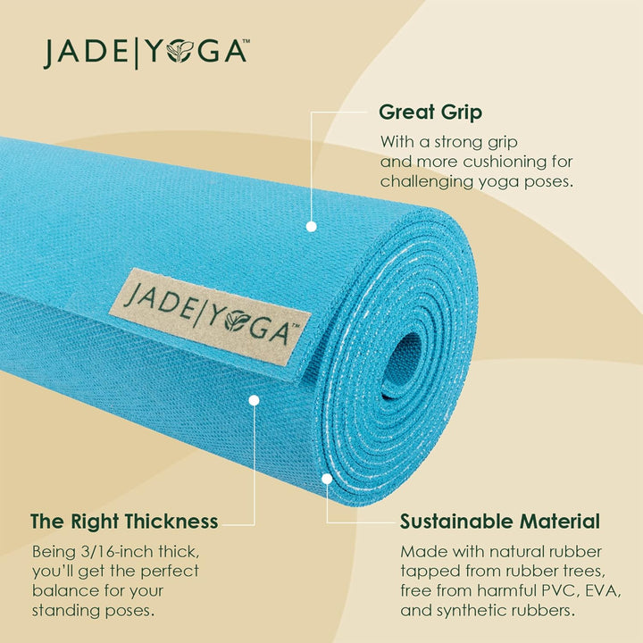 JADE YOGA - Harmony Yoga Mat - Yoga Mat Designed to Provide A Secure Grip to Help Hold Your Pose Him