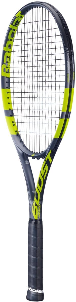 Babolat Boost Aero Strung Tennisschläger Graugrün/Gelb 4 1/4" Grip, 4 1/4" Grip